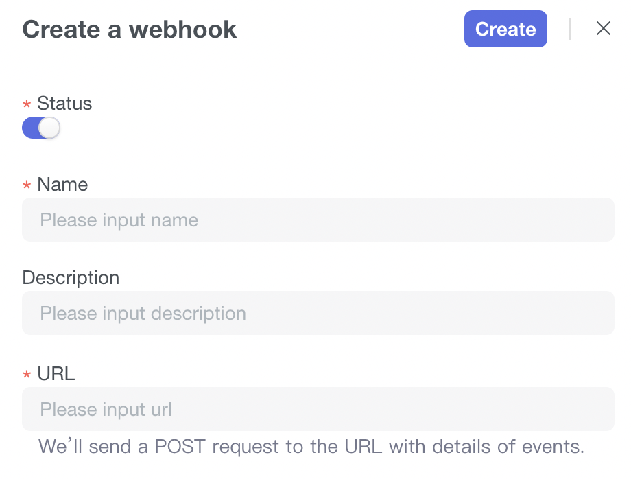 create WebHook