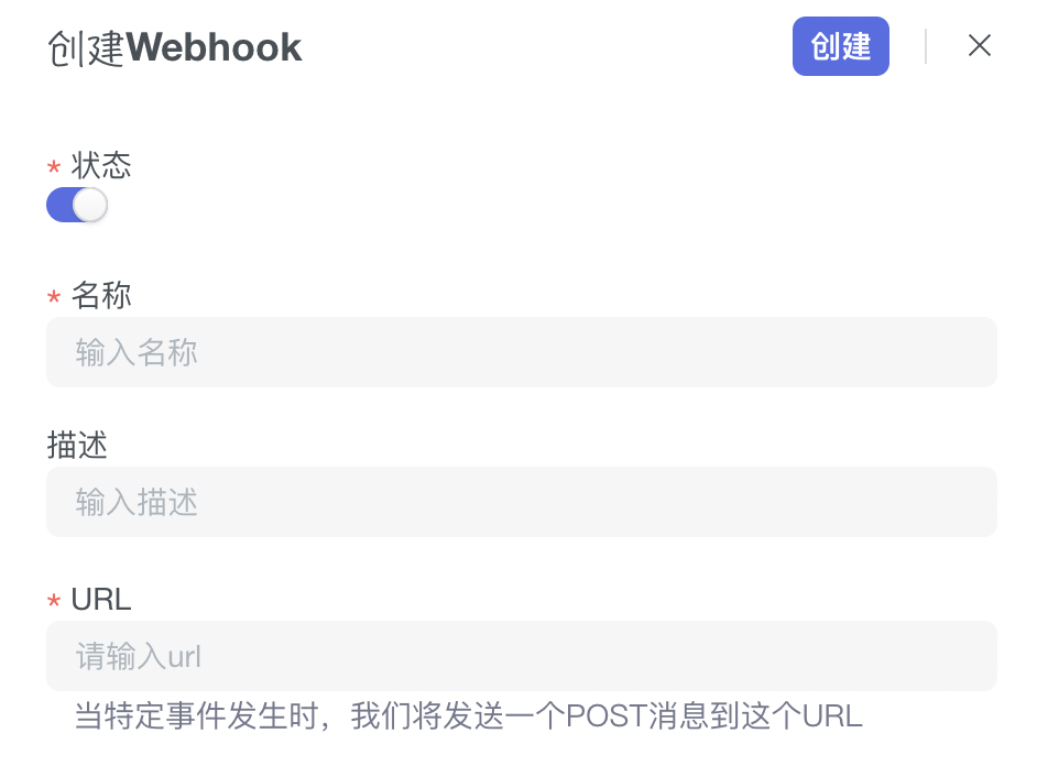 create WebHook